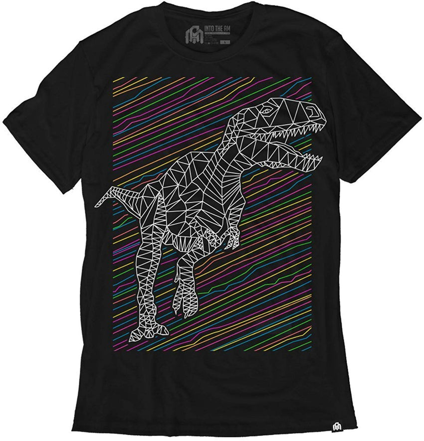 Men's Casual Short Sleeve Graphic Tee Shirts Rawr Glow in the Dark
