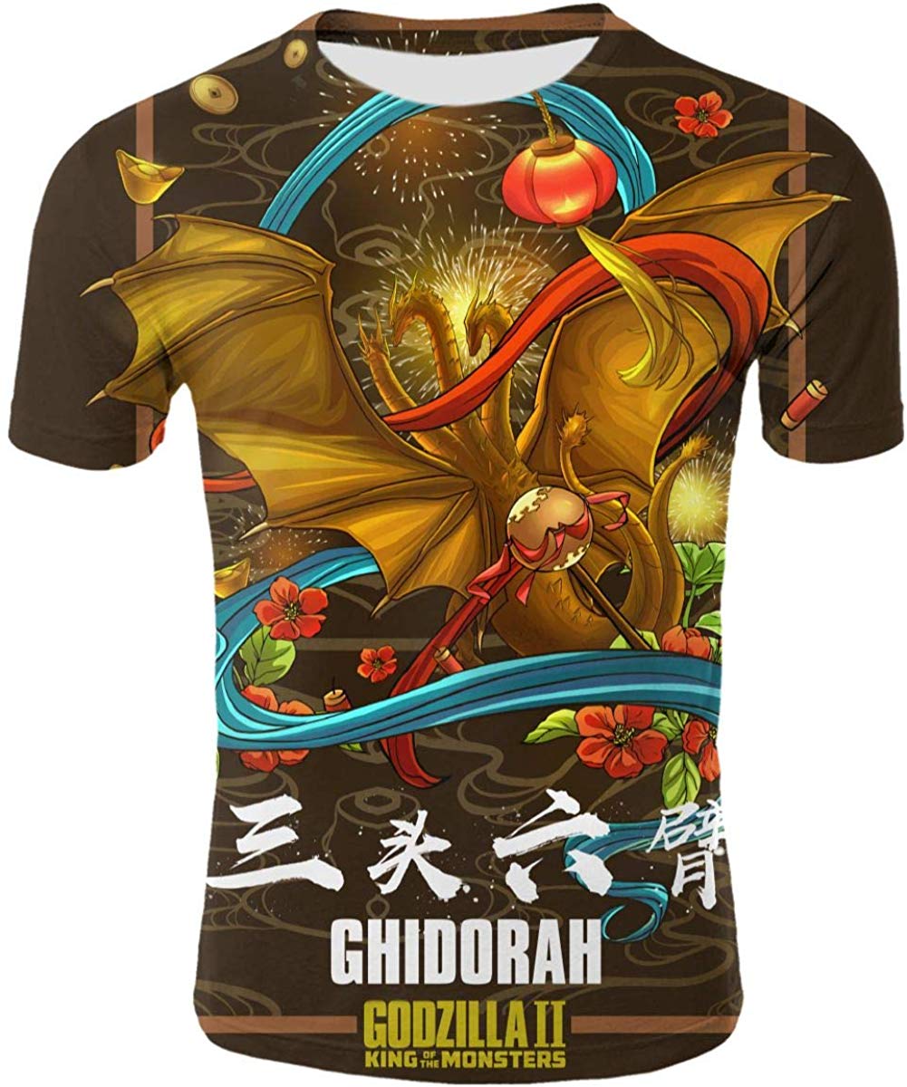 God Zilla 2 King Of The Monsters Mens Boys Girls 3D Printed s Tshirts Godz4