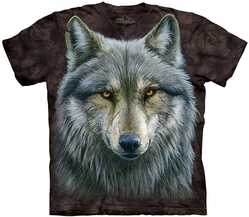 Men's Warrior Wolf T Shirt Black