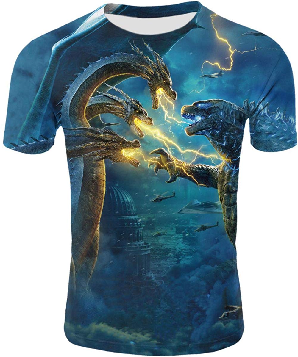 God Zilla 2 King Of The Monsters Mens Boys Girls 3D Printed s Tshirts Godz1