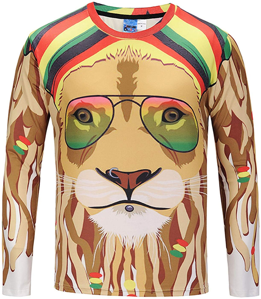 Unisex Casual Long Sleeve All Over Print T Shirt Ag006 12