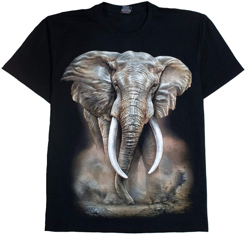 T Shirt Unisex Adult/Kids 3D Glow in Dark Animal Glitter Short Sleeves Family Sizes Elephant