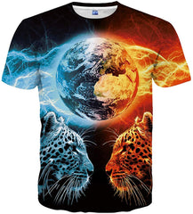 Unisex 3D Pattern Printed Casual Short Sleeve T Shirts Tees Multi color25