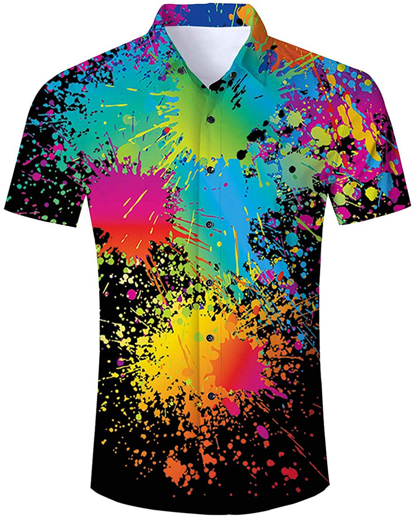 Unisex Short Sleeve 3D Digital Printed Personalized T Shirts Tees Multicolor Paint shirt
