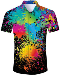Unisex Short Sleeve 3D Digital Printed Personalized T Shirts Tees Multicolor Paint shirt
