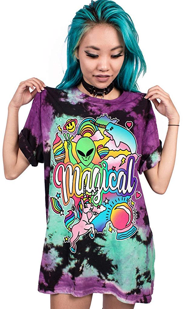 Women T Shirt Fashion Girls Punk Tee Tops 3D Printing Loose Short Sleeve Streetwear Hip Hop Tshirt Unicorn