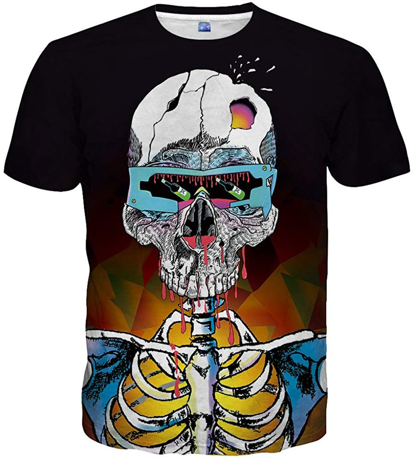 Unisex 3D Pattern Printed Casual Short Sleeve T Shirts Tees Multi color36