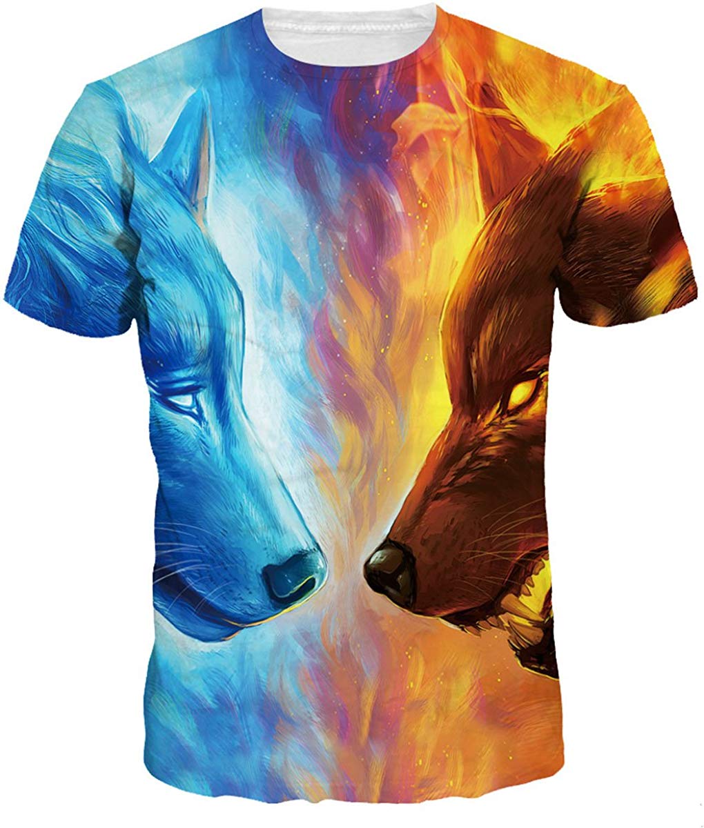 Unisex T Shirts Casual Fashion 3D Printed Short Sleeve Shirts Patten 6