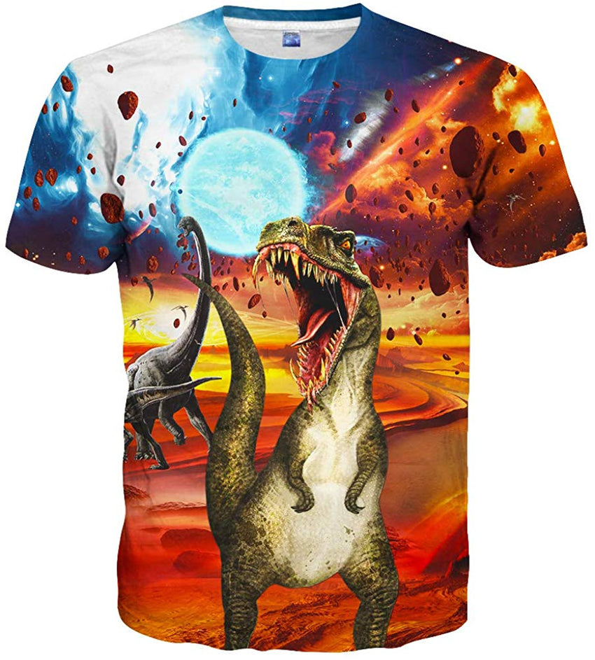 Unisex 3D Print Tshirts Short Sleeve Cool Graphic Tees for Women Men New green
