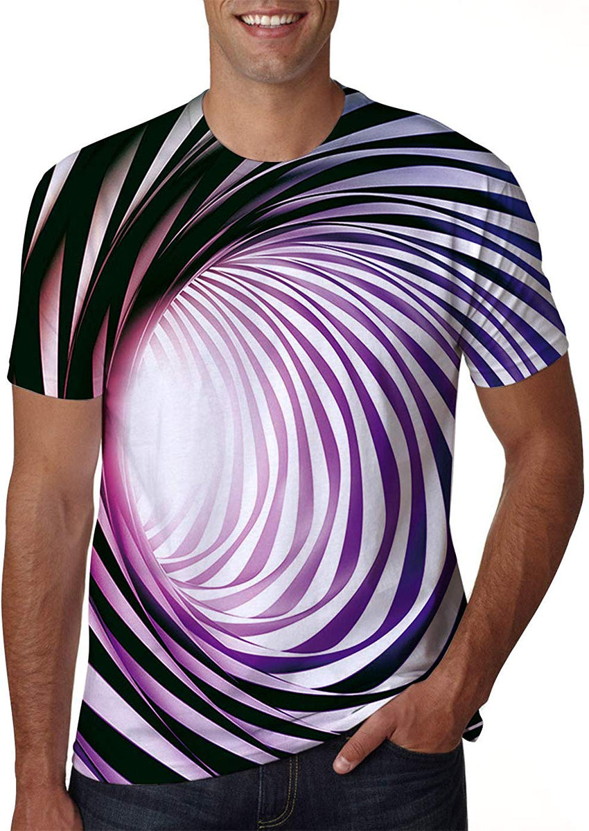Unisex 3D Creative Print Short Sleeve T Shirt Casual Graphic Tees A eddy1