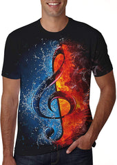 Unisex 3D Creative Print Short Sleeve T Shirt Casual Graphic Tees Graphic 3