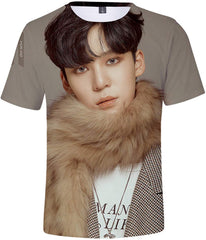 Kpop ATEEZ Zero to One 3D Digital Print Hong Joong Seong HWA Yun Ho Yeo S ANG Min Gi Woo Young Jong Ho T Shirt Top I