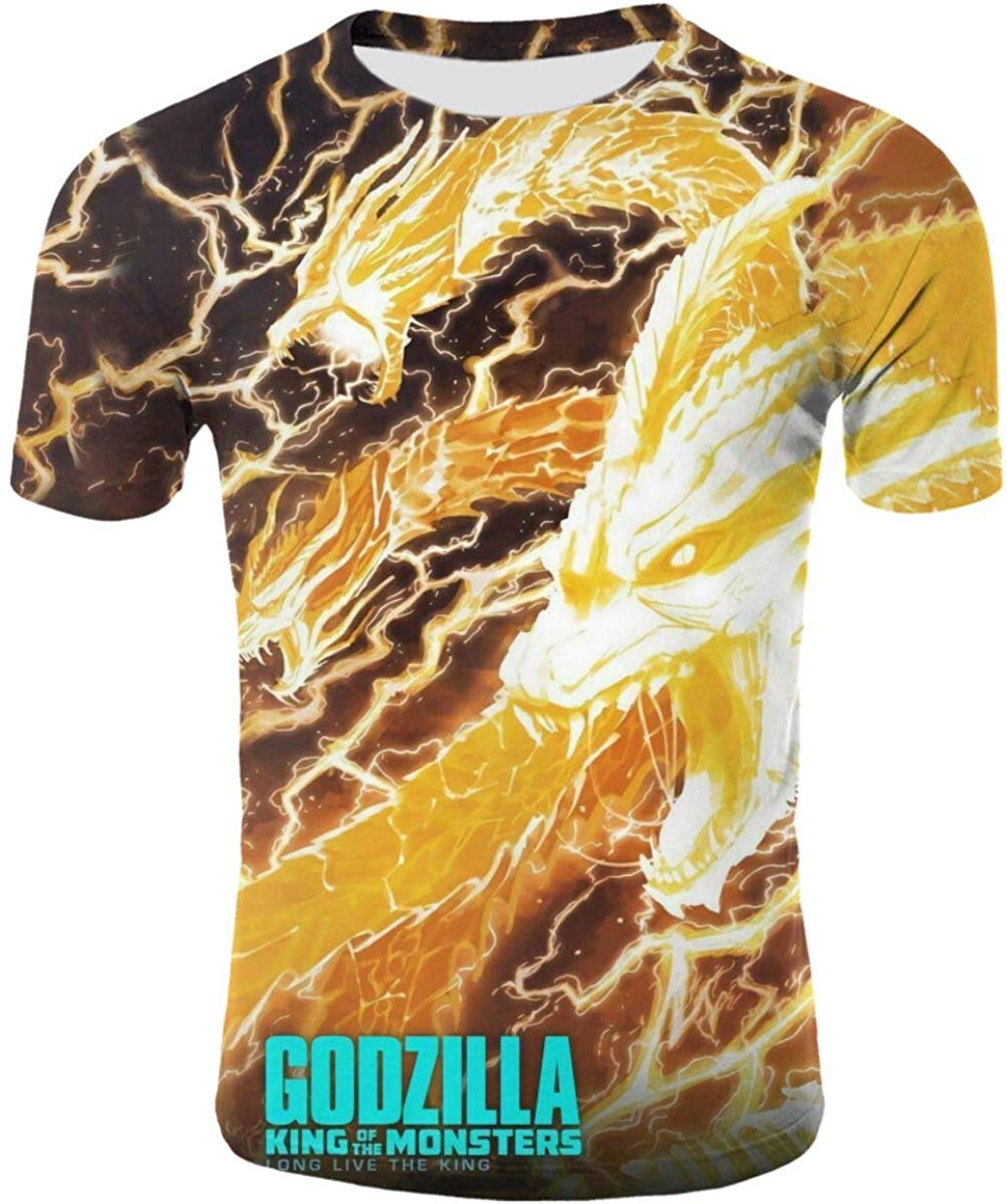 God Zilla 2 King Of The Monsters Mens Boys Girls 3D Printed s Tshirts Godz31