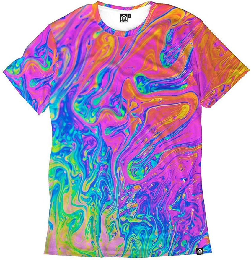 Men's Casual Short Sleeve Vibrant Tee Shirts Liquified