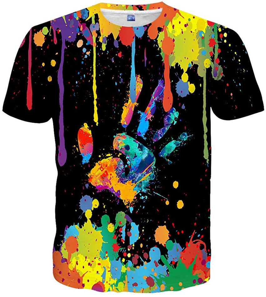 Unisex 3D Colorful Print Graphic Tee Shirts for Men Women and Teens Style76