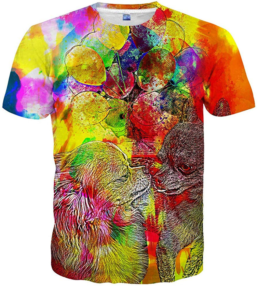Unisex 3D Colorful Print Graphic Tee Shirts for Men Women and Teens Style85