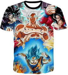 Unisex 3D Dragon Ball Goku Short Sleeve T Shirts Creative 3D Print Anime Tees Color 12