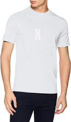 Men's Short Sleeve Crew Neck 3D Graphic T Shirt White