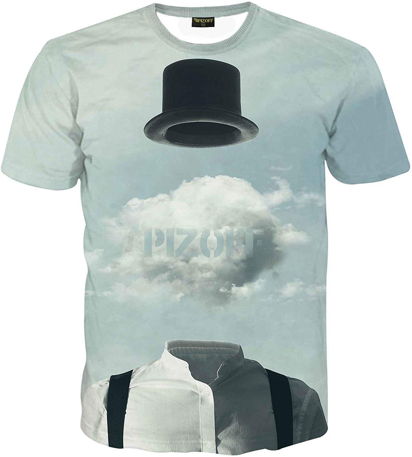 Unisex Collage Short Sleeve Crew Neck 3D Digital T Shirts Tees Al067 38