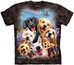 Men's Dog Selfie T Shirt Black