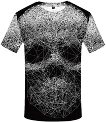 Unisex 3D Shirts for Men Skull USA Shirt Ugly Pattern Short Sleeve Top Tee Skull T Shirts