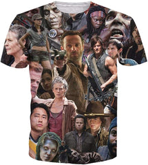 Summer Fashion Women Men Printed Short Sleeve Tee Tops T Shirts Walking Dead