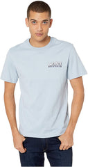Mens Short Sleeve Heavy Jersey 3D Regular Fit T Shirt Breeze Blue