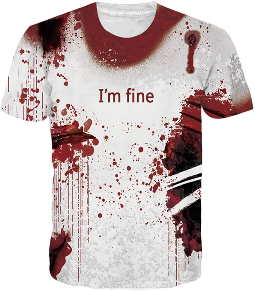 Unisex Casual 3D Print Animal Short Sleeve T Shirt Graphic Tees Halloween 1