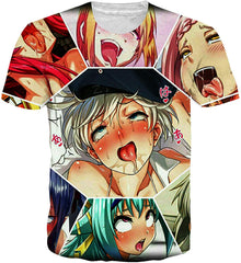 Mens T Shirts 3D Graphic Short Sleeve Tees Funny Printed Summer Tops A8