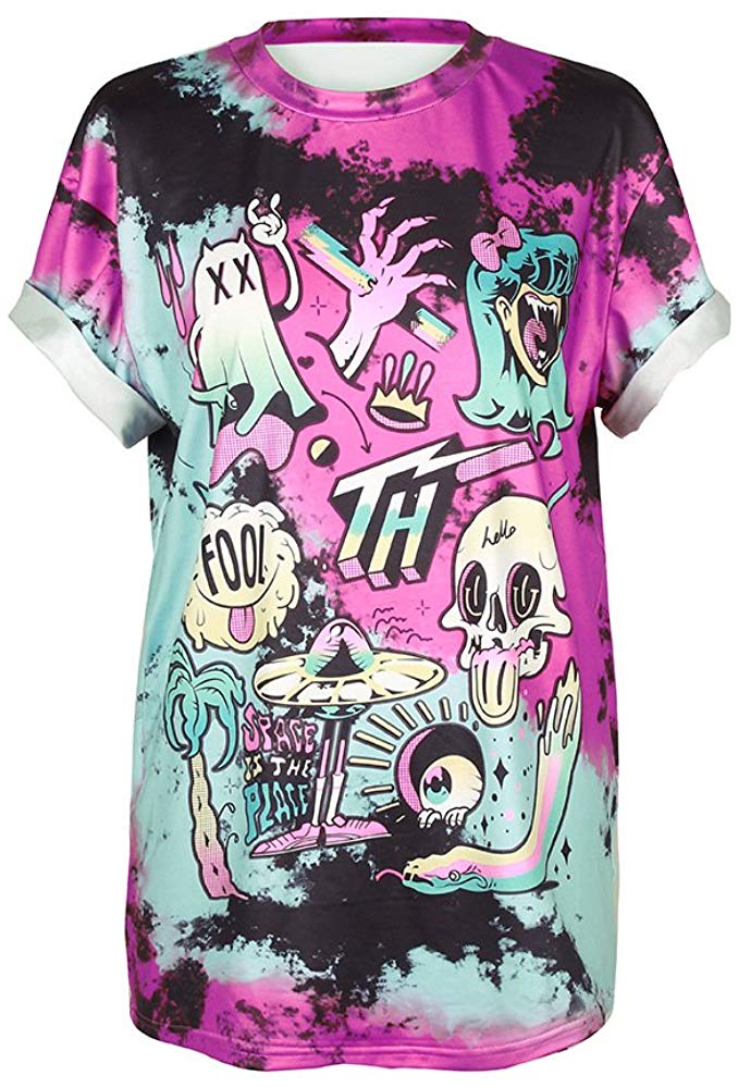 Street Style UFO Alien 3D Digital Print T Shirt Th