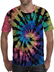 Unisex 3D Printed Tie Dye Creative Funny Summer Casual Short Sleeve T Shirts Tees T03749