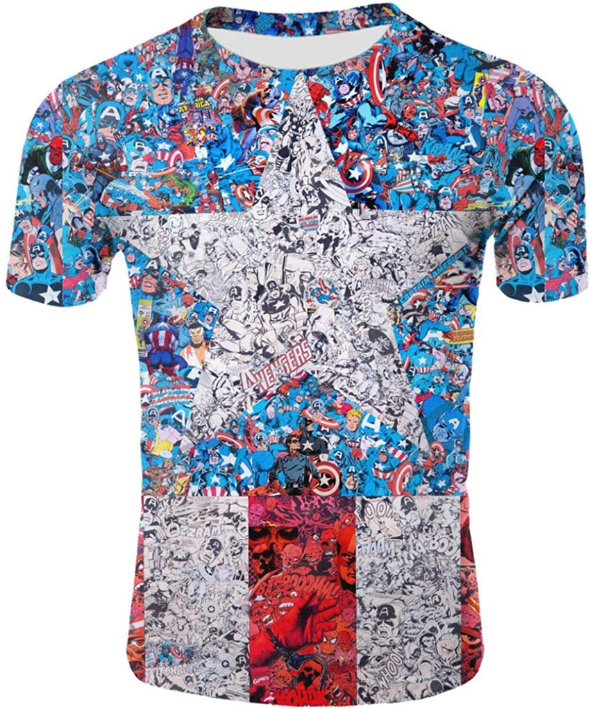 Mens 3D Avenger's Endgame Commemorate T Shirt avstee20