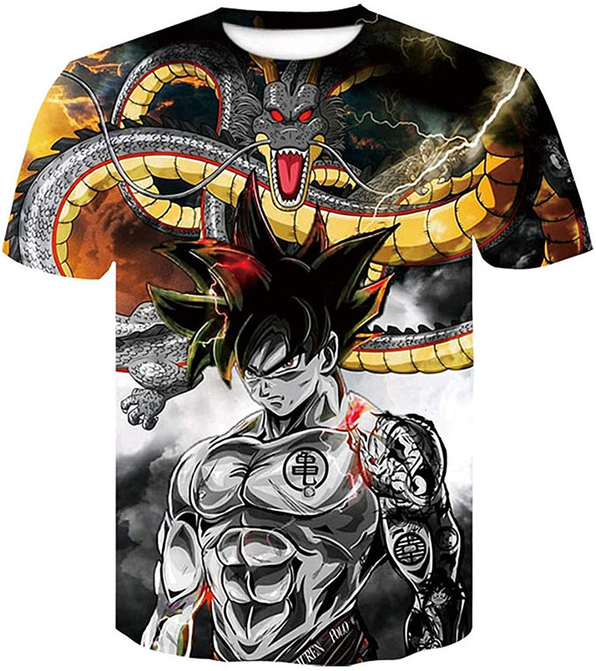Men Dragon Ball 3D Print Short Sleeve Pullover Regular Fit T Shirt Color 29