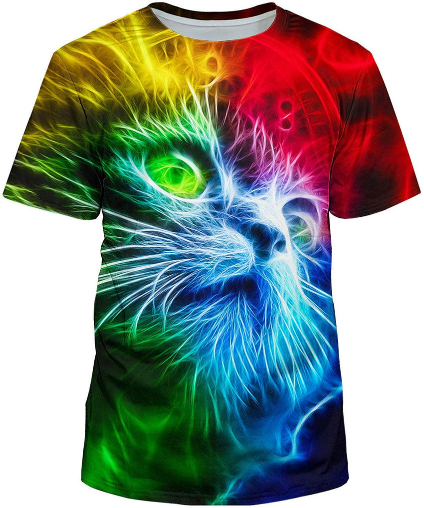 Unisex 3D Realistic Printed Casual Short Sleeve T Shirts Multi Color40