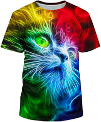 Unisex 3D Realistic Printed Casual Short Sleeve T Shirts Multi Color40