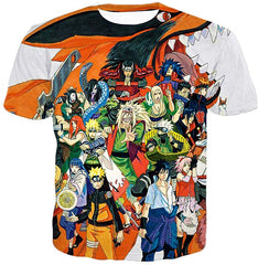 Men Naruto 3D Print Short Sleeve Pullover Regular Fit T Shirt Color 12