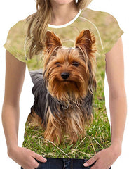Unisex 3D Printed T Shirt Yorkshire Terrier Dog Printed Short Sleeve Tee Shirts H11271bv