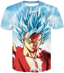 Men's Novelty T Shirts 3D Printing Tee Tops with Dragon Ball In Red B