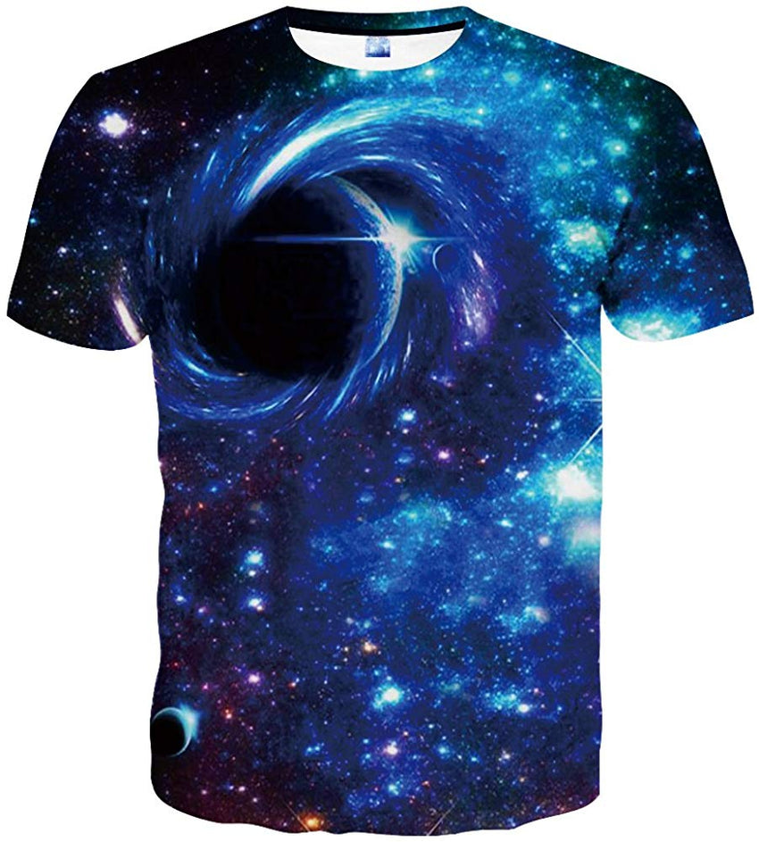 Unisex 3D Printed Short Sleeve Top T Shirts Blue6