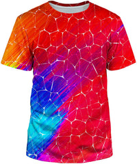 Unisex 3D Realistic Printed Casual Short Sleeve T Shirts Purple6