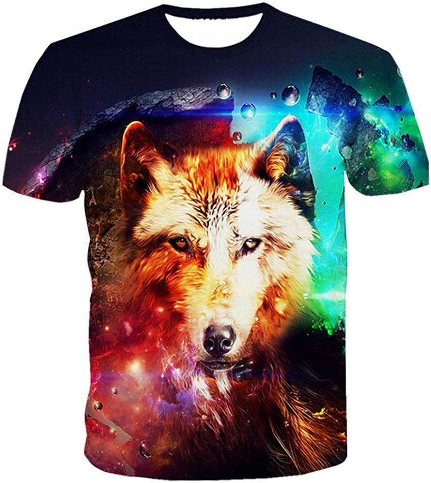 Summer Fashion Women Men Printed Short Sleeve Tee Tops T Shirts Funny Fox
