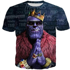 3D Unisex 3D Printed Spiderman Venom Villain Skull T shirt Funny Thanos Tee