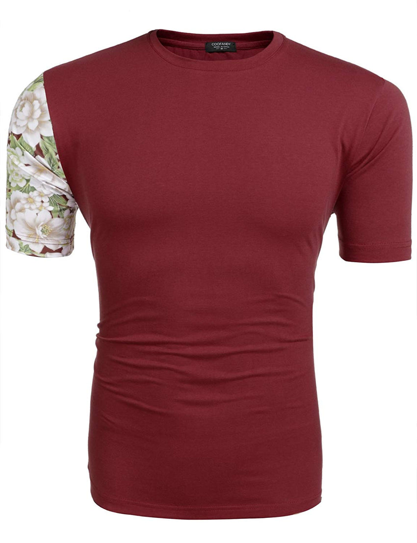 Mens Octopus Short Sleeve Cotton T Shirt Print Tee Casual Shirts Red 1