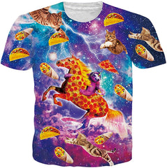 Unisex Short Sleeve 3D Digital Printed Personalized T Shirts Tees Sloth & Horse