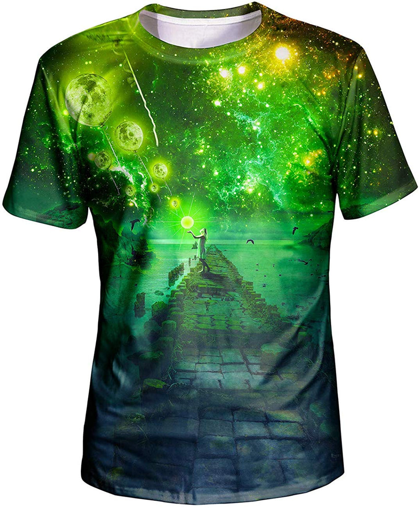 Unisex 3D Graphic T Shirt Colorful Design Short Sleeve Crewneck Digital Tee for Young Design30
