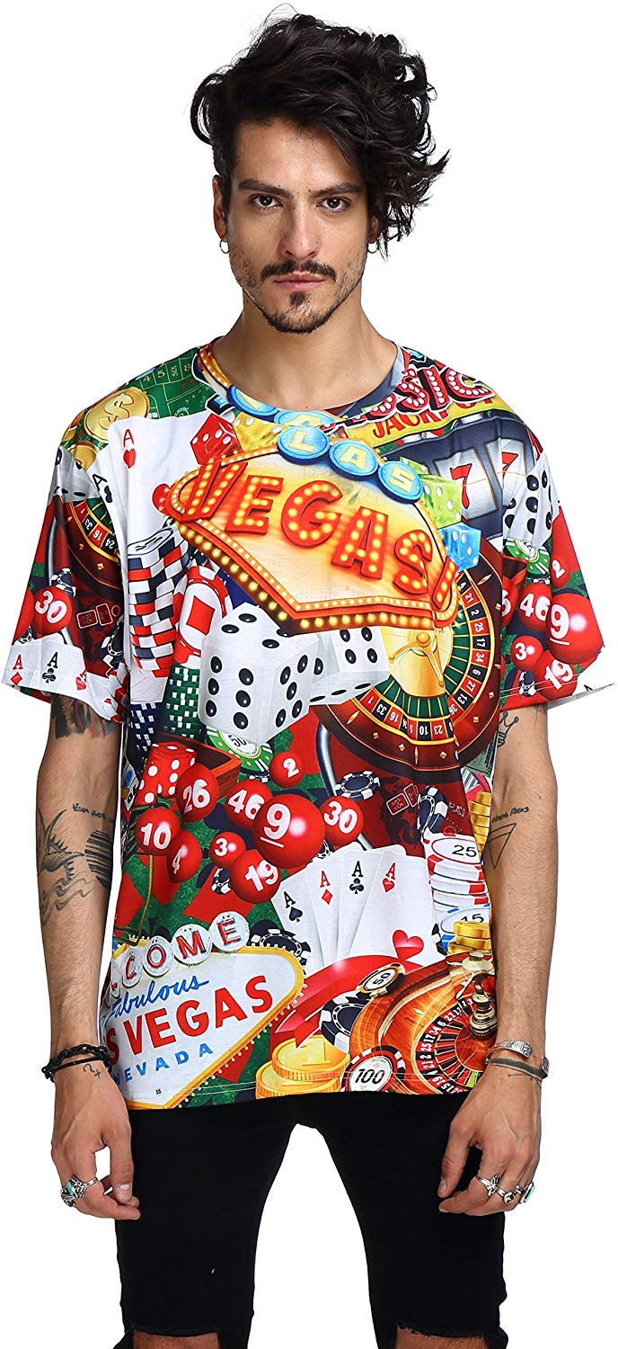 Unisex Casual All Over 3D Print Oversize T Shirt Y1791 01