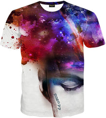 Unisex Collage Short Sleeve Crew Neck 3D Digital T Shirts Tees Al067 29