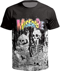 Street Style UFO Alien 3D Digital Print T Shirt Miserable shang