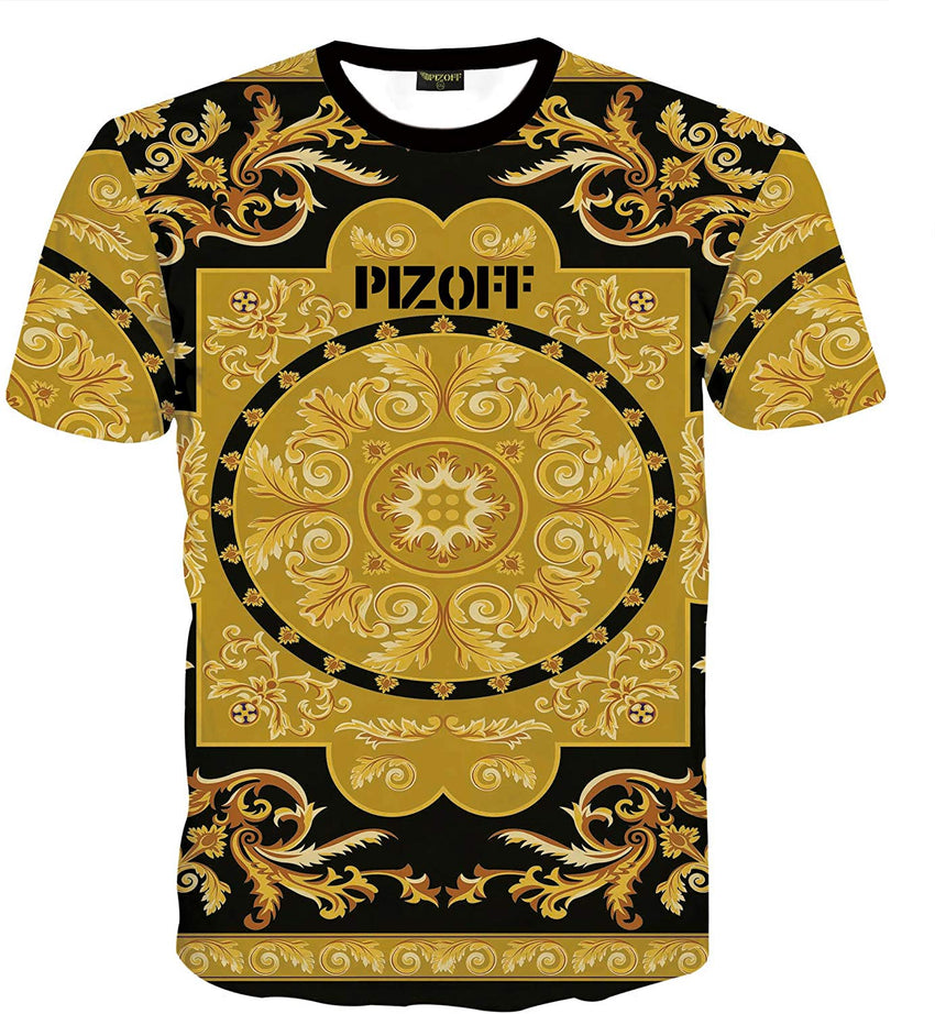 Unisex Collage Short Sleeve Crew Neck 3D Digital T Shirts Tees Al067 10