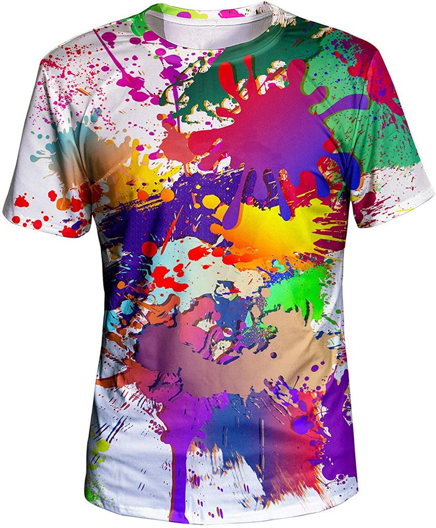 Unisex 3D Graphic T Shirt Colorful Design Short Sleeve Crewneck Digital Tee for Young Design24